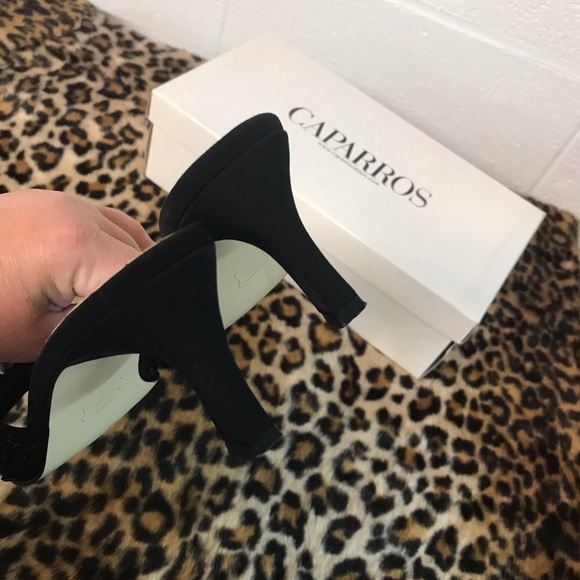 Euc Caparros black beaded heels - Picture 2 of 4